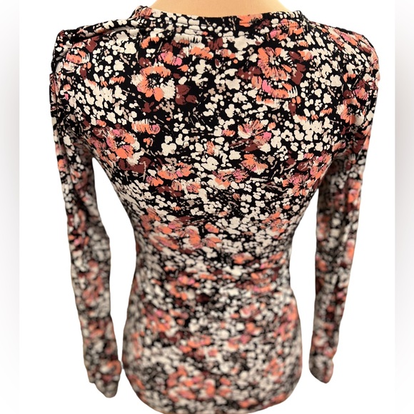 Fat Face Women’s Shirt Size 2 Rhian Blush Floral Viscose Fitted Twist Front Top - Picture 4 of 10